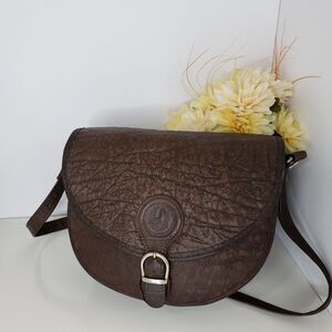 Busby Brown Genuine Wild Buffalo Leather Handbag